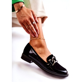 Mocassins Classiques Avec Chaîne Laura Messi 2531 Noir 4