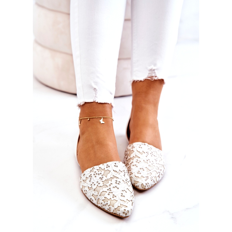 Ballerines élégantes en cuir Laura Messi 1110 Beige 4 Ballerines élégantes en cuir Laura Messi 1110 Beige 4