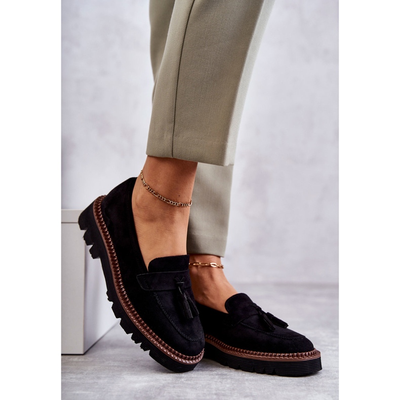 Vinceza Chaussures en daim pour femmes sur la plate-forme noire Unni le noir 2