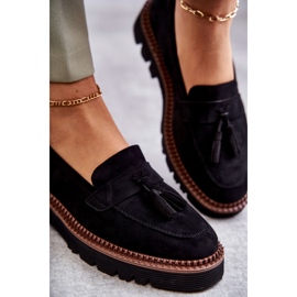 Vinceza Chaussures en daim pour femmes sur la plate-forme noire Unni le noir 1