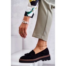 Vinceza Chaussures en daim pour femmes sur la plate-forme noire Unni 3