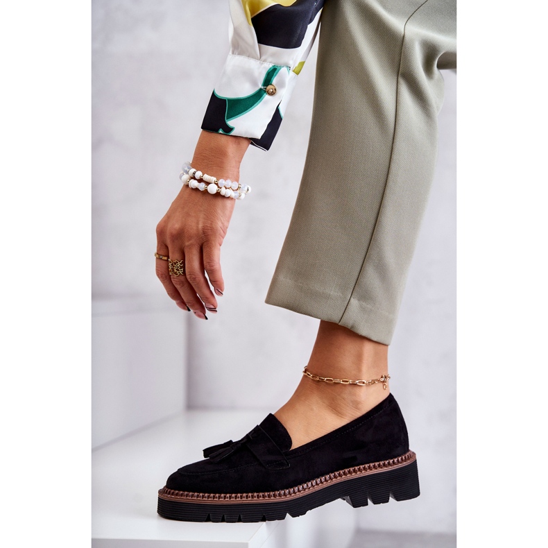 Vinceza Chaussures en daim pour femmes sur la plate-forme noire Unni 3