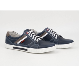Polbut Chaussures homme en cuir J47, bleu marine et gris multicolore 4 Polbut Chaussures homme en cuir J47, bleu marine et gris multicolore 4