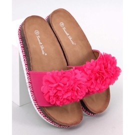 BM Pantoufles Fleur de Pêcher Fuchsia du Sud rose 1