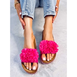 BM Pantoufles Fleur de Pêcher Fuchsia du Sud rose 4