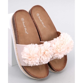 Chaussons Fleurs Beige Sud 1