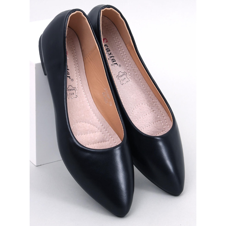 BM Ballerines semelle intérieure en cuir Trento Black le noir 1