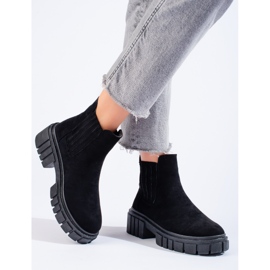 Chelsea boots Shelovet femme en daim noir le noir 1