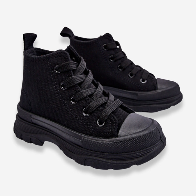 FR1 Baskets Montantes Enfant Black Freeze noir 2