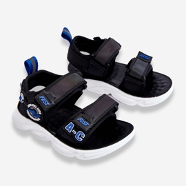 FR1 Sandales Light Enfant Noir et Bleu Maxel 2