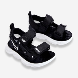 Tobias Garçons Sandales Velcro Noir Et Blanc 2