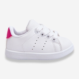FR1 Chaussures de sport pour enfants Miles blanches et roses 1