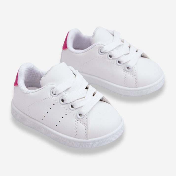 FR1 Chaussures de sport pour enfants Miles blanches et roses 2