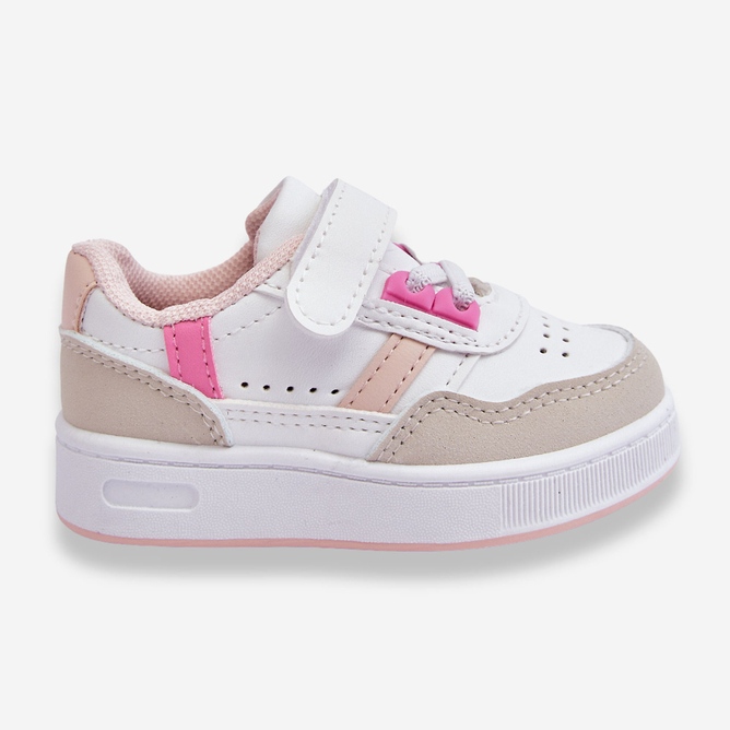 FR1 Chaussures de sport classiques pour enfants Marlin blanc et rose blanche 1