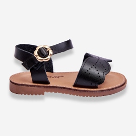 Sandales classiques noires pour enfants Izzy le noir 1