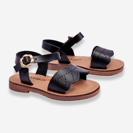 Sandales classiques noires pour enfants Izzy le noir 2