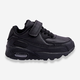 FR1 Baskets à plateforme en cuir pour enfants Noir Lori le noir 1