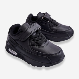 FR1 Baskets à plateforme en cuir pour enfants Noir Lori le noir 2