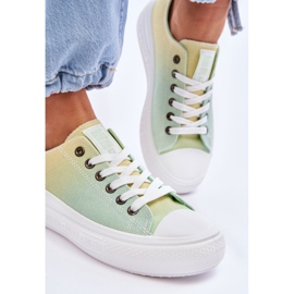 Baskets Basses Plateforme Big Star LL274A186 Jaune-Vert 3