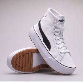 Chaussures Puma Kaia Mid Cv W 384409-01 blanche 1 Chaussures Puma Kaia Mid Cv W 384409-01 blanche 1