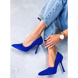 Seastar Escarpins camerin bleu en daim pour femmes 1