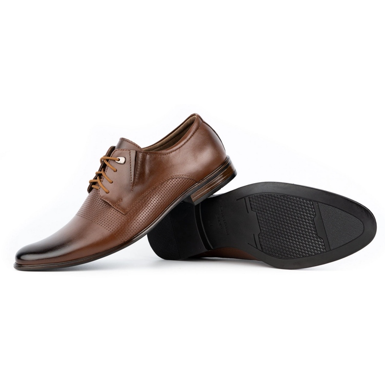 Olivier Chaussures élégantes en cuir pour hommes 302T3 marron brun 3 Olivier Chaussures élégantes en cuir pour hommes 302T3 marron brun 3