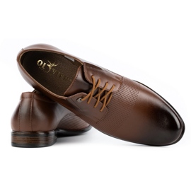 Olivier Chaussures élégantes en cuir pour hommes 302T3 marron brun 4 Olivier Chaussures élégantes en cuir pour hommes 302T3 marron brun 4