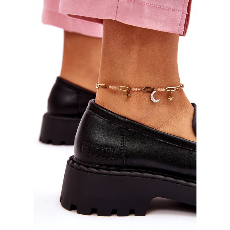 Mocassins Femme Big Star Cuir Chaussures LL274458 Noir 3