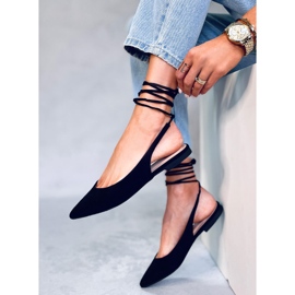 Dentoni Ballerines à lacets noires 2