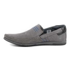 KOMODO Mocassins cuir homme 876 gris 1