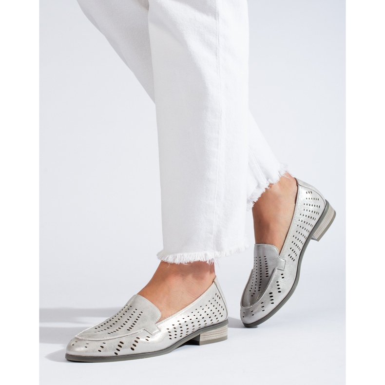 W. Potocki Chaussures argent ajourées femme Potocki 1