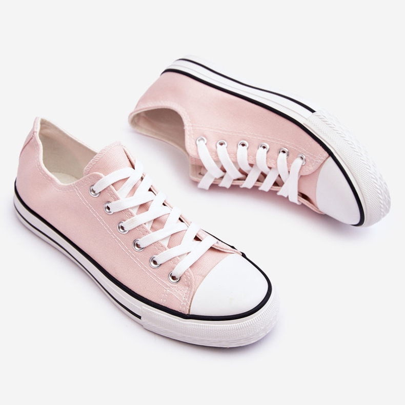 FR1 Baskets Basses Classiques Femme Rose Clair Vegas 1