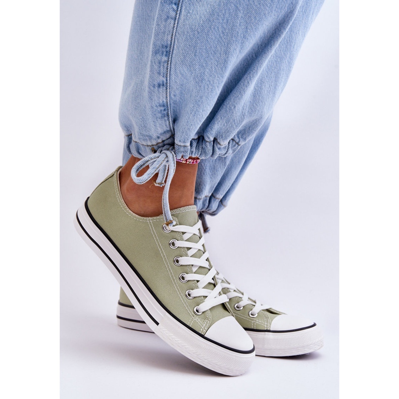 FR1 Baskets basses classiques pour femmes vert clair Vegas 2