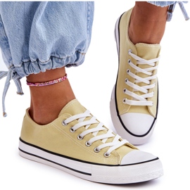 FR1 Baskets basses classiques pour femmes Jaune Vegas 8
