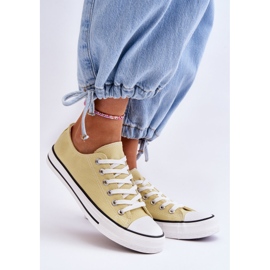 FR1 Baskets basses classiques pour femmes Jaune Vegas 1