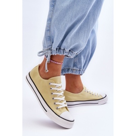 FR1 Baskets basses classiques pour femmes Jaune Vegas 3