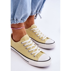 FR1 Baskets basses classiques pour femmes Jaune Vegas 5