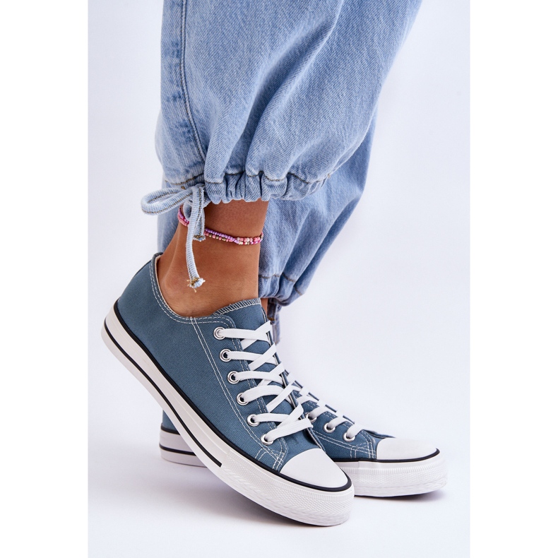 FR1 Baskets basses classiques pour femmes bleu clair Vegas 1