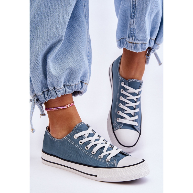 FR1 Baskets basses classiques pour femmes bleu clair Vegas 2