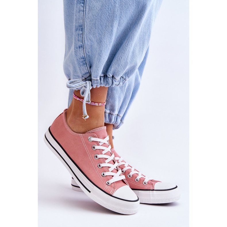 FR1 Baskets Basses Classiques Femme Rose Foncé Vegas 1