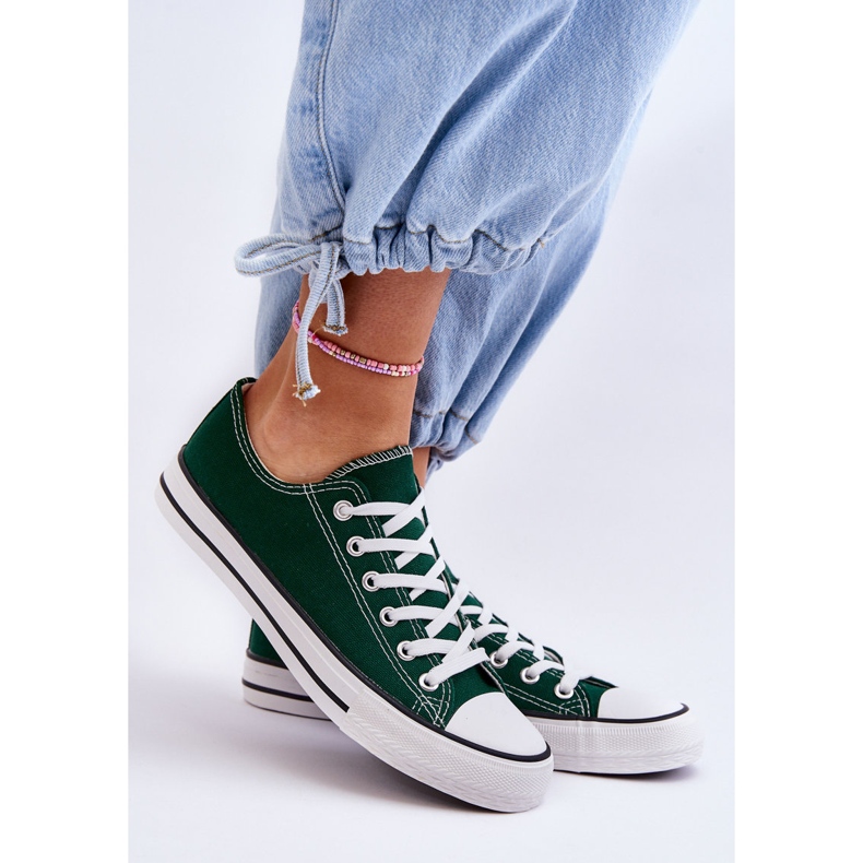 FR1 Baskets basses classiques pour femmes Vert Vegas 1