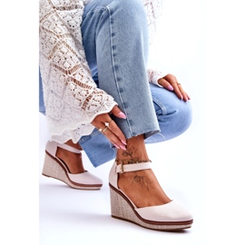 PS1 Sandales Compensées Classiques Femme Beige Malani 5