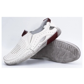 Olivier Mocassins homme cuir ajouré 937MP blanc 3