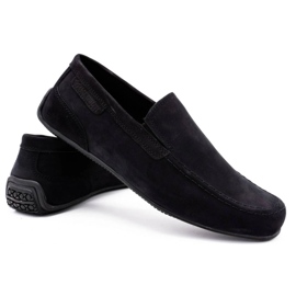 Polbut Mocassins homme cuir 2105 nubuck noir le noir 2