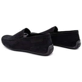 Polbut Mocassins homme cuir 2105 nubuck noir le noir 3