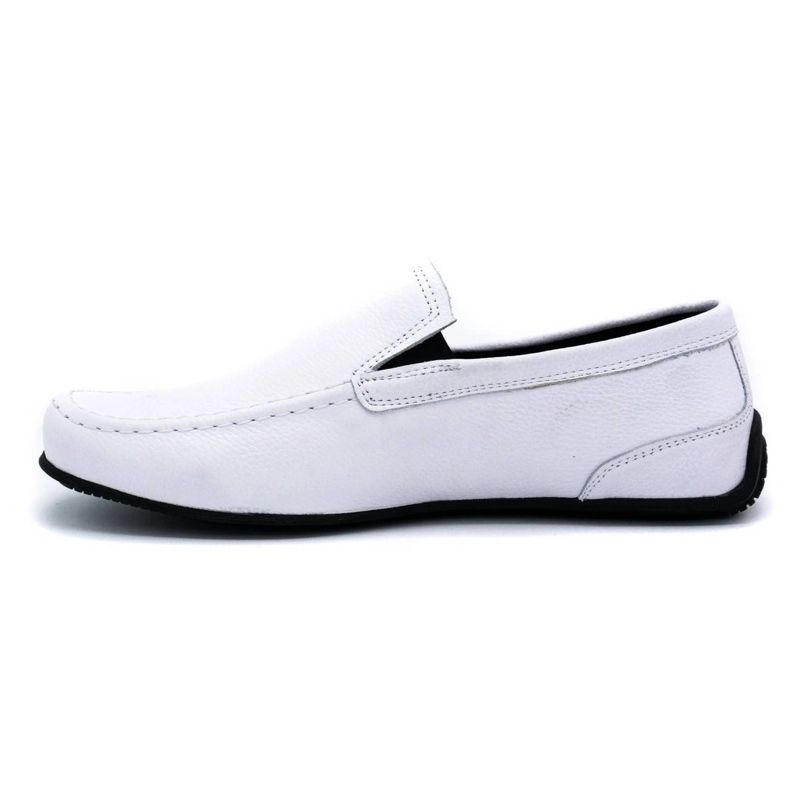 Polbut Mocassins cuir homme 2105 blanc blanche 1