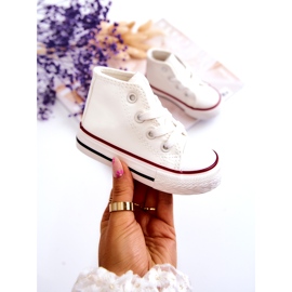 Baskets blanches hautes pour enfants 1
