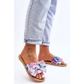 FK1 Chaussons Femme Avec Nœud En Tissu Fleur Blanche 2