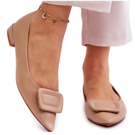 WS1 Ballerines Classiques Avec Décoration Rivea Beige 7