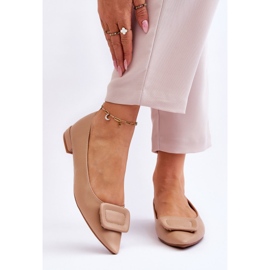 WS1 Ballerines Classiques Avec Décoration Rivea Beige 1